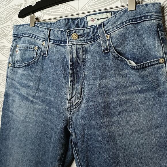 AG Ag-ed Jeans Straight Leg Blue Denim Stretch - Picture 3 of 7